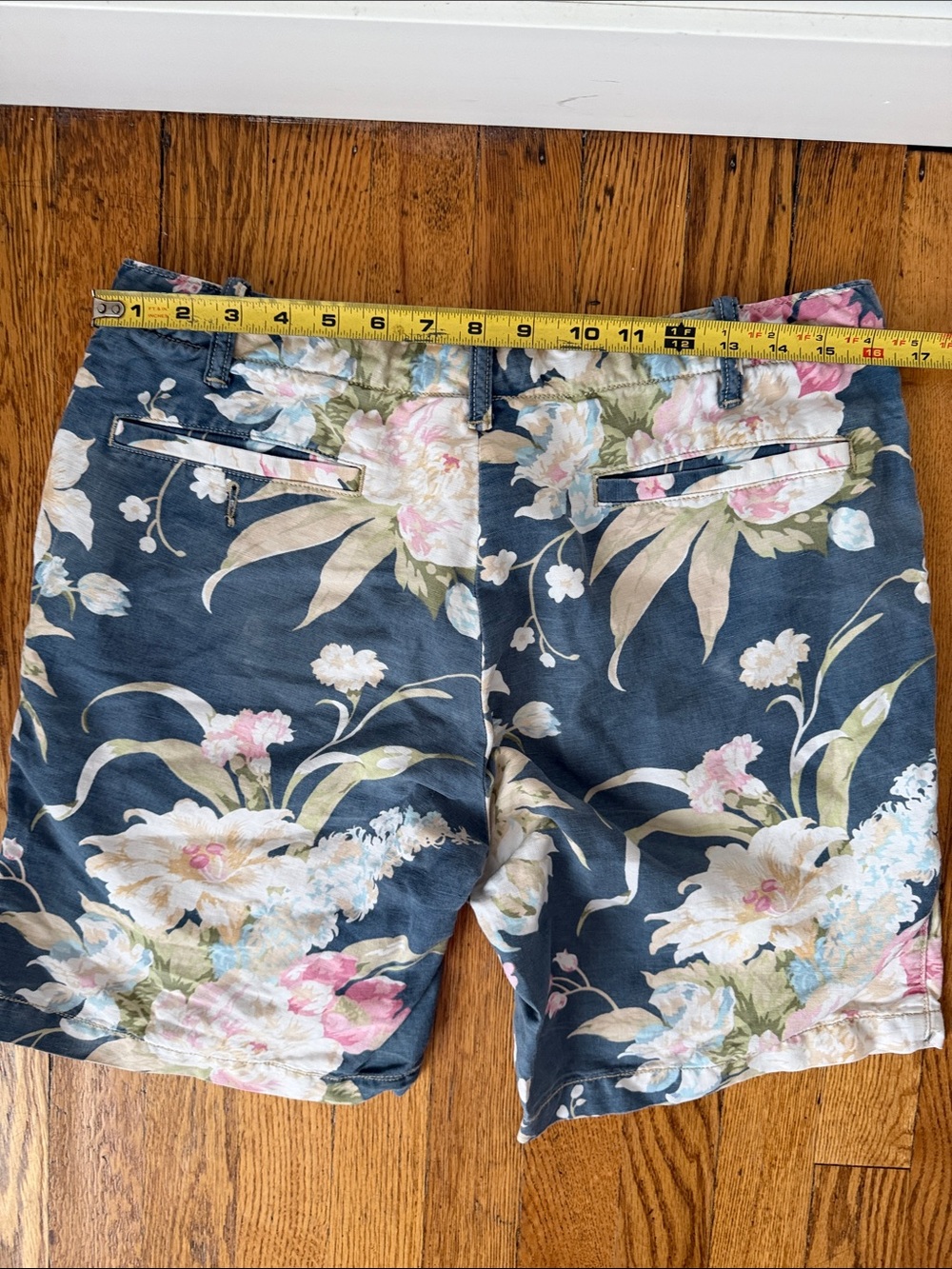 Men's Polo Ralph Lauren Floral Print Navy Shorts - Picture 6 of 7